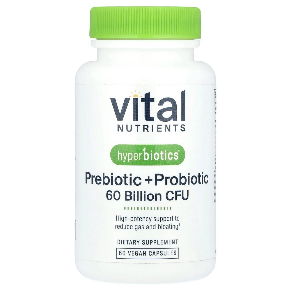2 X Vital Nutrients, Hyperbiotics�, Prebiotic + Probiotic, 60 Vegan Capsules