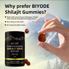 Himalayan Shilajit GOLD Gummies, Natural Extremely Potent 3000 mg, Fulvic Acid