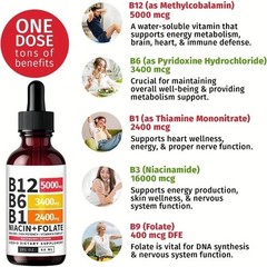 Vitamin B12 Sublingual Vitamin B Complex B 12,Vitamin B12 and B6 Liquid Drops