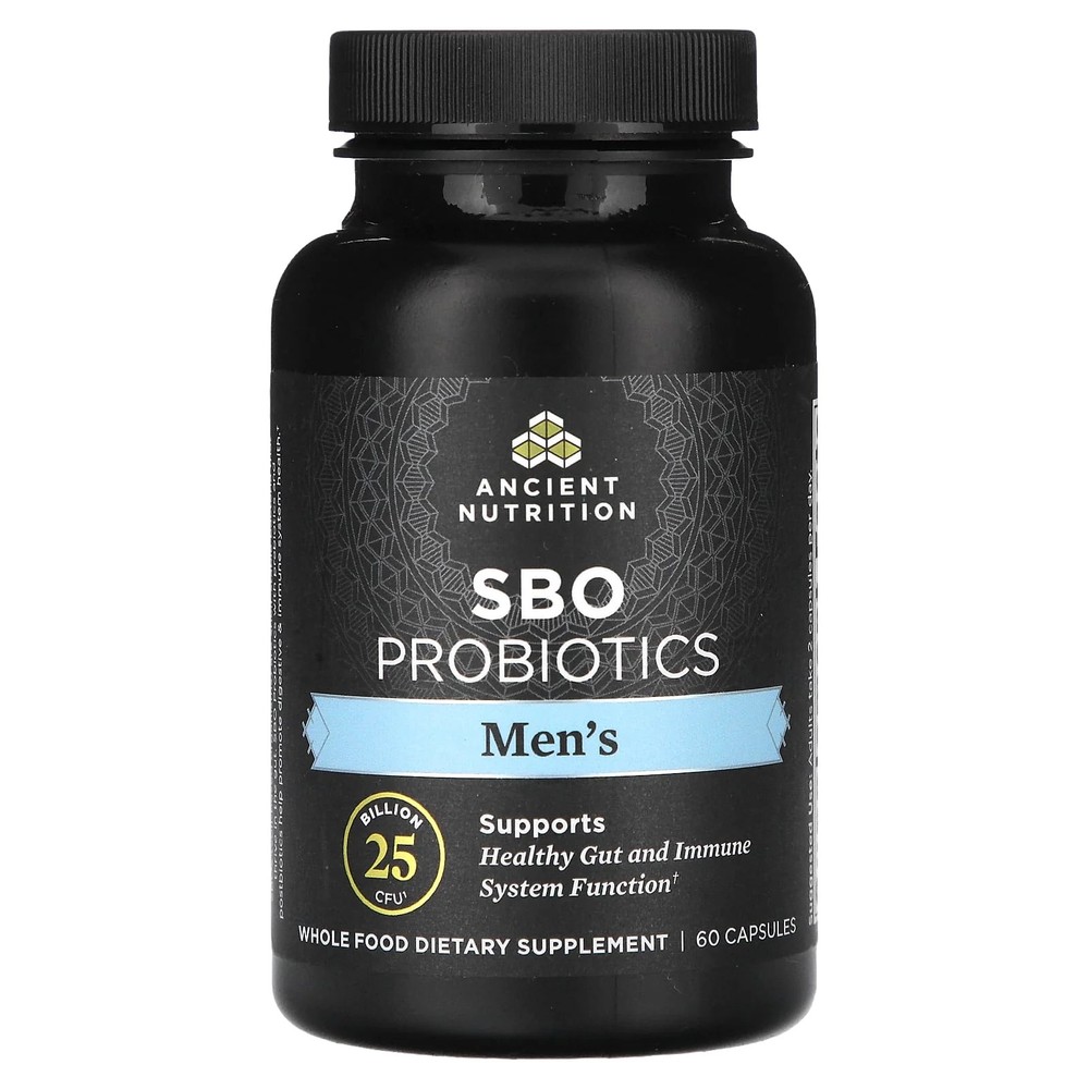 2 X Ancient Nutrition, Men’s SBO Probiotics, 25 Billion CFU, 60 Capsules
