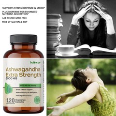 Ashwagandha Extra Strength 3000 Mg – Stress And Mood Support, Increased Energy