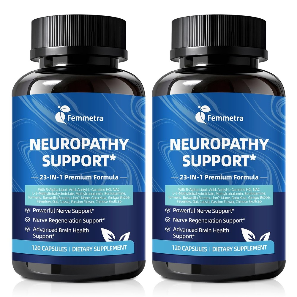 Nerve & Peripheral Neuropathy Support Supplement with 1200mg R-Alpha Lipoic