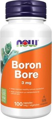 NOW Supplements, Boron 3 Mg (Bororganic Glycine), 100 Veg Capsules