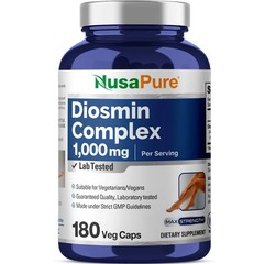 NusaPure Diosmin Complex 1000mg per Serving 180 Veggie Caps Non-GMO Vegan Cit…