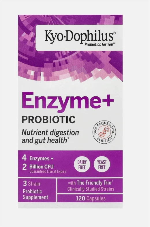 Kyolic Kyo Dophilus Probiotics Plus Enzymes 120 Capsules Dairy Free 5/2028