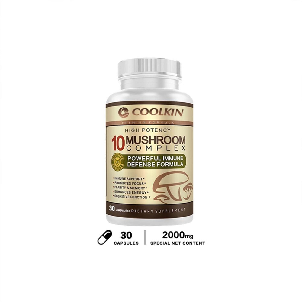 10 Mushroom Complex – Cordyceps Sinensis, Lions Mane – Nootropic Brain Enhancer