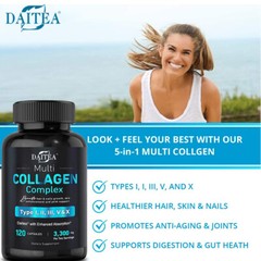 Vital Vitamins Multi Collagen Complex – Type I, II, III, V, X, Capsules