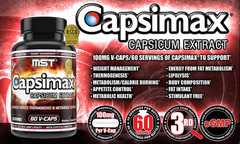 Capsimax Supplement 100Mg V Capsules, 60 Servings Clinically Dosed Weight Manage