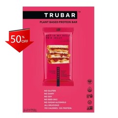 TRUBAR 12g Plant Based Protein Bars – Get in My Belly PB & Jelly – 12ct: Chewy