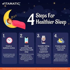 Vitamatic Melatonin 10mg Tablets | Vegetarian, Non-GMO, Gluten Free | 1 Year…