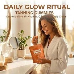 60pcs/bag Natural Daily Tanning Gummies Sunless Tan & Skin Glow Supplement