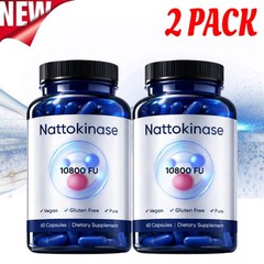 “Nattokinase 10800 FU Supplement, Pack, 60 Capsules, 2 Fast-Acting Support”