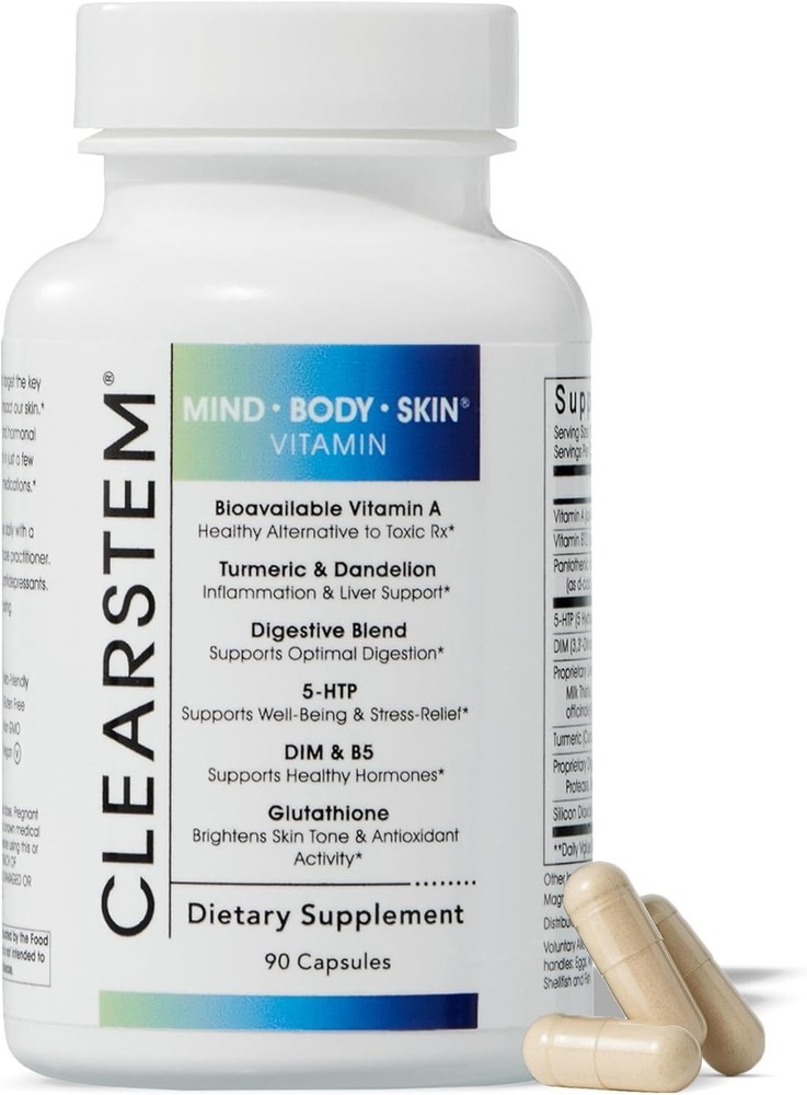 1-3Pc CLEARSTEM (age+acne) – MIND-BODY-SKIN Vitamin 90 Softgelsules.