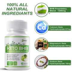 KETO BHB 1200mg PURE Ketone FAT BURNER RAPID Weight Loss Diet Pills Ketosis