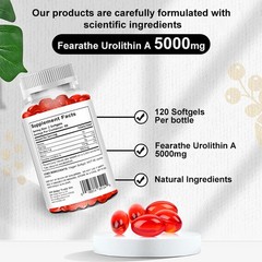 Fearathe Urolithin a Supplement 5000Mg – Muscle Strength-30/60/120 Softgels