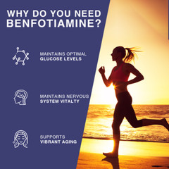 Benfotiamine 300mg, 120 Capsules – Gluten Free and Non-GMO
