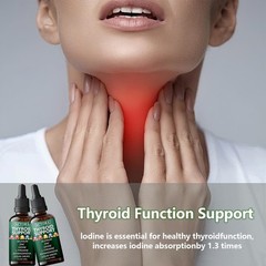 Savari Actora Thyroid Support Liquid Drops w/ Selenium Zinc Iodine L-Tyrosine