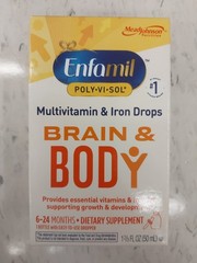 Enfamil Poly-Vi-Sol Drop MultiVitamin & Iron Support – Lactose Free 1.7oz 1 Pack