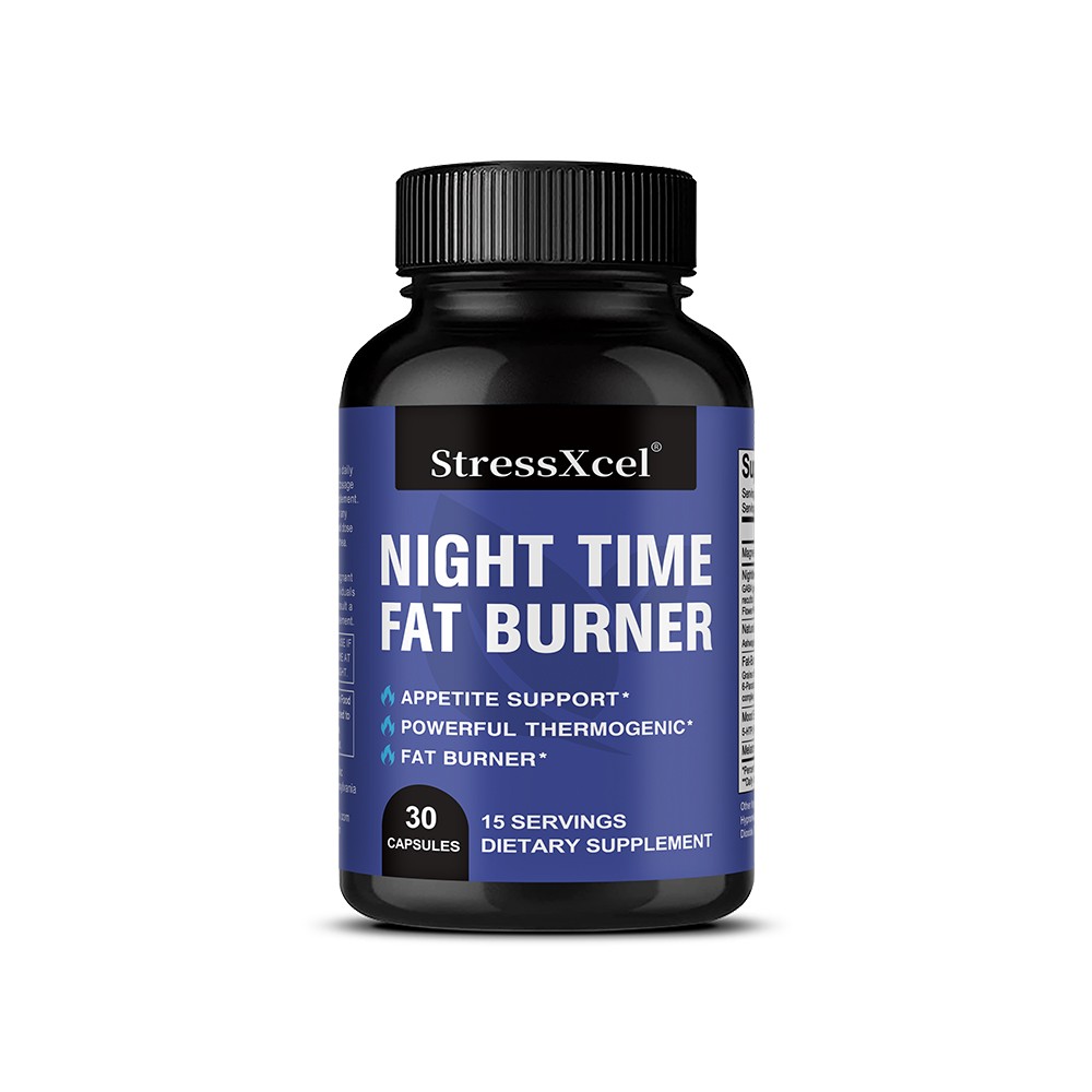 Night Time Fat Burner Metabolism Support Gluten Free Dairy Free 30/60/120 Caps