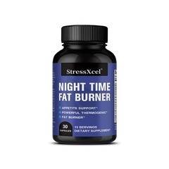 Night Time Fat Burner Metabolism Support Gluten Free Dairy Free 30/60/120 Caps