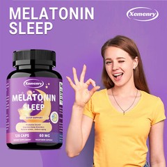 Melatonin 60mg – Night Sleep Aid, Fall Asleep Faster, Improve Sleep Quality