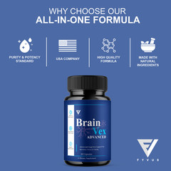 (2 Pack) Brain Vex Advanced, BrainVex Brain Health Formula (120 Capsules)