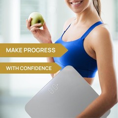 Premium Bathroom Scale, Highly Accurate Digital Bathroom Body Scale, Measures We