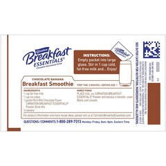 Nestle Carnation Breakfast Essentials Complete Nutritional Drink Chocolate 60 Ct