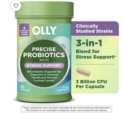 OLLY Precise Probiotics with Stress Support Dietary Supplement..
