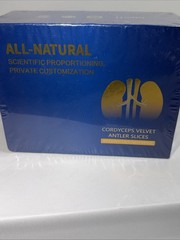 Lot 2 Sealed All Natural Cordyceps Velvet Antler Slices 12g Each, One Damag Box