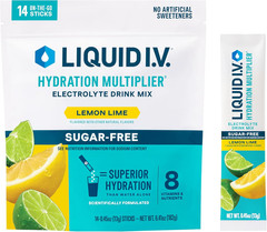 Liquid I.V. Sugar Free Hydration Multiplier Lemon Lime Electrolyte 14 Sticks