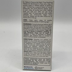 Dr. Talbot’s Night Time Chamomile Soothing Tablets Quick Dissolve 140 Count 5/26
