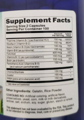 Vitamin B – 150 Complex Supreme Triple Strength 200 Caps Inositol/Choline