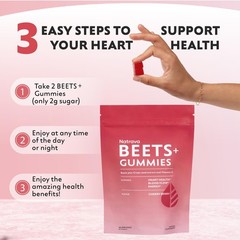 Natrava Beets+ Gummies Premium Beet Root Powder, Grape Seed Extract and Vita…