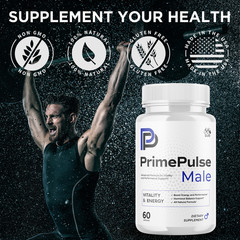 (5 Pack) Prime Pulse Advanced Male Health Support Supplement PrimePulse 300 Caps