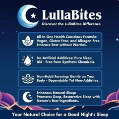 1/2/3PCS NEW LullaBites Natural Sleep Gummies Strawberry Stars Flavor 60 Gummies