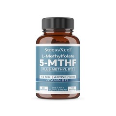StressXcel L-Methylfolate 15mg, 30/60/120 Caps (5-Methylfolate) – Vegan, Non-GMO
