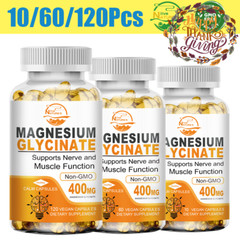 Magnesium Glycinate 400mg With Vitamin D3 Sleep Support, Stress & Anxiety Relief