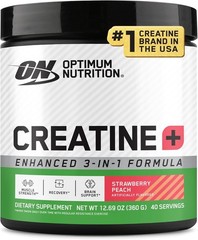 Hydration & Strength Booster: Creatine Monohydrate Strawberry Peach, 40 Servings