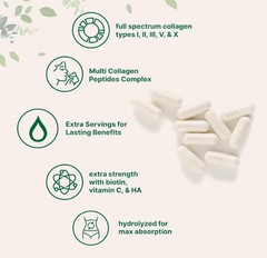 Micro Ingredients Multi Collagen Pills for Women & Men, 240 Capsules–