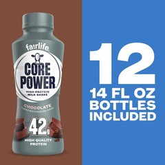 Core Power Elite High Protein Shake, 14 Fl Oz (Pack of 12), Chocolate