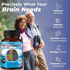 Brain Health Memory Booster,Focus Function,Brain & Focus Formula 30-120 capsules