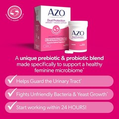 AZO Dual Protection Urinary Vaginal Support Probiotics for Women 30 Capsules
