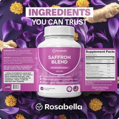 Rosabella Saffron Blend Supplement for Men & Women ?C Saffron, B6, Magnesium