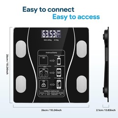 High Precision with Backlit Display Digital Body Weight Scale Bluetooth Bathroom