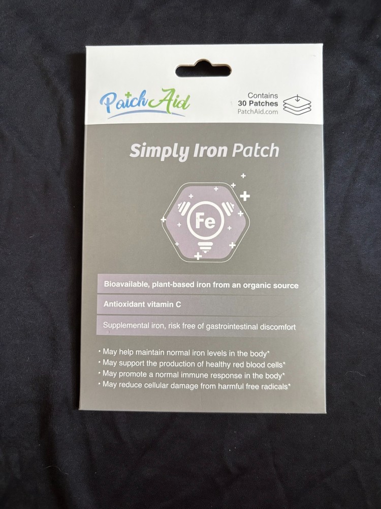 Patch Aid Simply Iron Patch – 30 Patches – Organic plant-based Iron