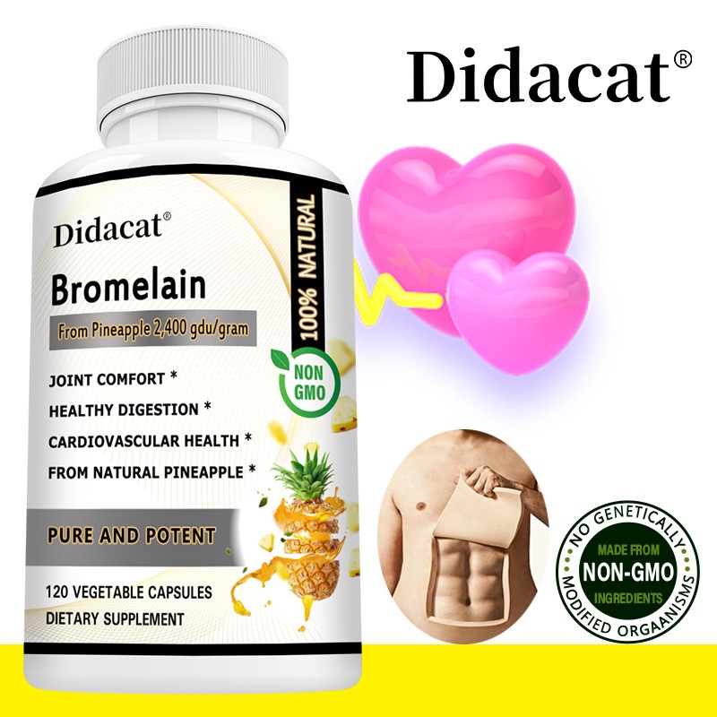 Bromelain capsules – nourish the intestines – promote metabolism – 120 capsules