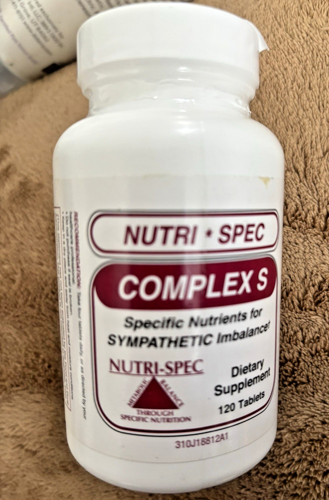 Sealed Nutri-Spec Complex S SYMPATHETIC Imbalance 120 Tab/30 Serv Exp 09/26
