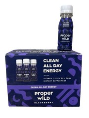 12 x PROPER WILD Energy Shot BlackBerry 2.5oz – Healthy Organic VEGAN Workout