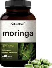 NatureBell Pure Moringa Capsules 8000mg Per Serving Made with Moringa Powder